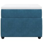 vidaXL Sommier à lattes de lit avec matelas Bleu foncé 100x200 cm
