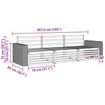 vidaXL Ensemble de canapés d'extérieur 3 pc Naturel