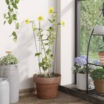 vidaXL Piquets pour plantes de jardin 20 Pièces vert foncé 61 cm acier