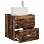 vidaXL Vanité de lavabo mural Bois ancien 49 5 x 44 5 x 66 cm
