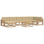 vidaXL Ensemble de canapés d'extérieur 8 pc Blanc et Beige