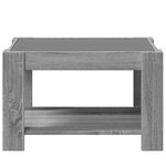 vidaXL Table basse avec LED sonoma gris 73x53x45 cm bois d'ingénierie