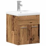 vidaXL Ensemble de meubles de salle de bain 3 Pièces Bois Ancien