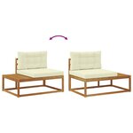 vidaXL Canapé d'extérieur extrémité Naturel 115 x 83 x 73 cm