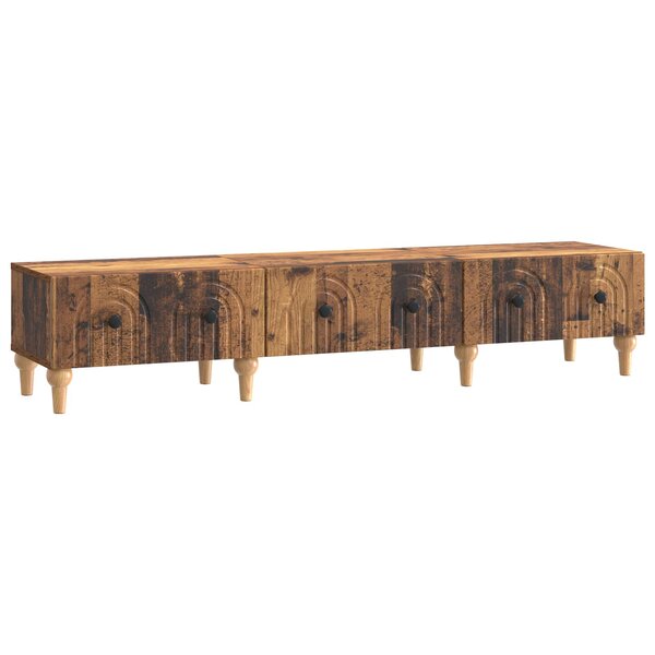vidaXL Meuble TV Bois ancien 147 x 34 5 x 30 cm Bois d'ingénierie