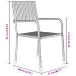 vidaXL Ensemble de repas de jardin 5 pièces en poly rattan noir