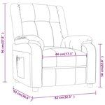 vidaXL Fauteuil Taupe Tissu