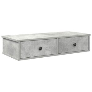 vidaXL Étagère murale avec tiroirs gris béton bois d'ingénierie