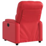 vidaXL Fauteuil inclinable électrique Rouge Similicuir