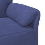 vidaXL Sofa 3 places Bleu police 198 x 83 x 95 cm Velours