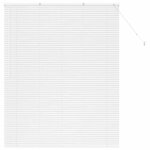 vidaXL Store de Fenêtre avec des rideaux Autre Blanc 80 x 130 cm Aluminium