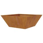 vidaXL 5 jardinières en acier corten  40x40x15 cm