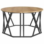 vidaXL Table basse chêne artisanal 80 x 80 x 42 cm