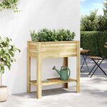 vidaXL Support de Plante Marron 85 x 46 x 94 cm Pin imprégné