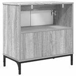 vidaXL Meuble de Lavabo de Salle de Bain avec stockage Sonoma gris