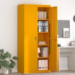 vidaXL Armoire de rangement 2 Pièces Jaune moutarde 90 x 40 x 200 cm