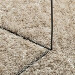 vidaXL Tapis ISTAN à poils longs aspect brillant beige Ø 100 cm