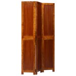 vidaXL Paravent 3 panneaux marron 35x1.5x160 cm en bois massif acacia