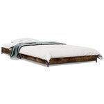 vidaXL Cadre de lit sans matelas chêne fumé 90x190 cm
