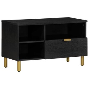 vidaXL Meuble TV noir 80x33x46 cm bois d'ingénierie