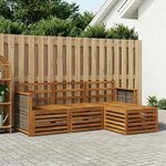 vidaXL Ensemble de canapés d'extérieur 4 Pièces Naturel