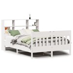 vidaXL Cadre de lit sans matelas blanc 160x200 cm bois de pin massif