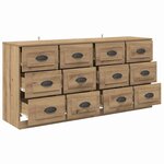 vidaXL Buffets avec tiroir 2 Pièces Chêne artisanal 70 x 35 5 x 67 5 cm