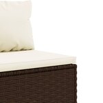 vidaXL Salon de jardin avec coussins 7 Pièces marron résine tressée
