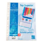 Sachet De 100 Pochettes Perforées Polypropylène Lisse Qualité + - A4 - Cristal - Exacompta