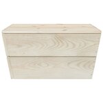 vidaXL Salon de jardin palette 12 Pièces Bois d'épicéa imprégné