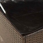 vidaXL Coffre à coussins d'extérieur marron 100x55x55 5 cm polyrotin