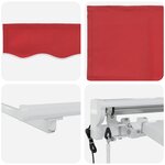 vidaXL Auvent rétractable électrique Rouge et Blanc 4 × 3 m