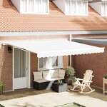 vidaXL Store rétractable automatique blanc 400x300 cm