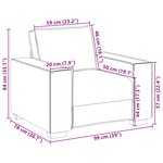 Ensemble de canapé 3 pièces vidaXL avec coussins en tissu crème