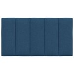 vidaXL Coussin de tête de lit bleu 90 cm tissu