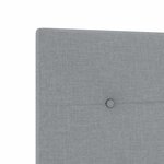 vidaXL Tête de lit LED avec bandes LED Gris clair 144 cm tissu