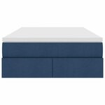 vidaXL Lit avec rangement et matelas Bleu 120 x 200 cm Polyester