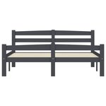 vidaXL Cadre de lit sans matelas gris foncé pin massif 120x200 cm