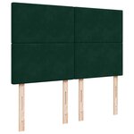 vidaXL Sommier à lattes de lit et matelas Vert foncé 140x190cm Velours