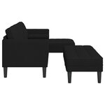 vidaXL Canapé 2 pièces avec coussins en tissu noir
