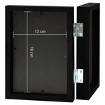 vidaXL Cadre photo dépliable en deux Noir 2x(13x18 cm)