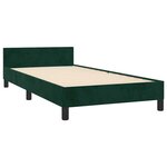 vidaXL Cadre de lit sans matelas vert foncé 90x200 cm velours