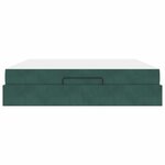 vidaXL Cadre de lit avec matelas avec matelas 2 Pièces Vert Velours