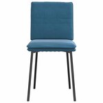 vidaXL Chaises à manger lot de 4 Bleu Velours