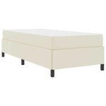vidaXL Cadre de lit avec matelas Crème 90 x 200 cm tissu
