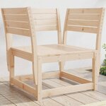 vidaXL Chaises de jardin bois massif de pin