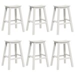 Tabourets de bar vidaXL 9 Pièces Blanc HDPE
