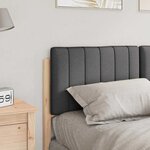 vidaXL Tête de lit capitonnée Brun et gris foncé 140 cm Pin massif