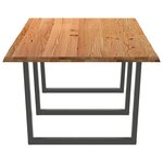 VidaXL Table à manger et bord vivant 280x120x74cm bois massif de chêne