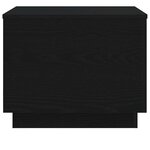 vidaXL Table basse avec lumières LED chêne noir 50x50x40 cm